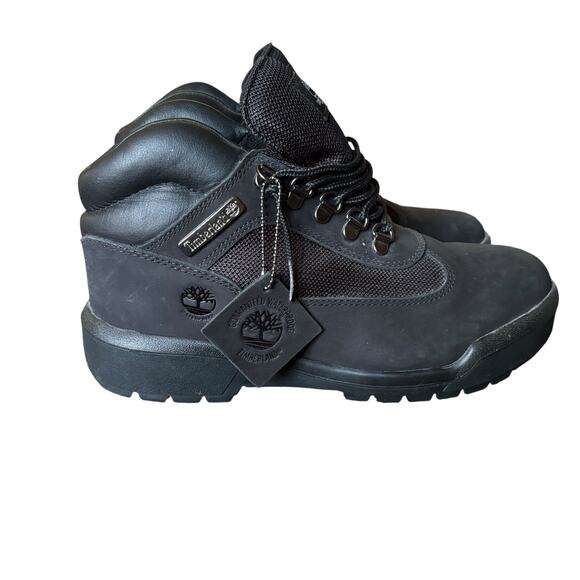 Timberland Men’s Waterproof Field Boots Size 7.5 black Leather Work Hiking - Picture 3 of 7